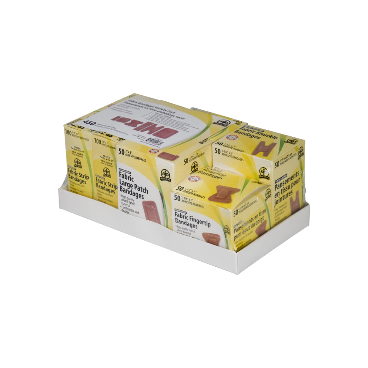 Fabric Adhesive Bandages, Variety Pack