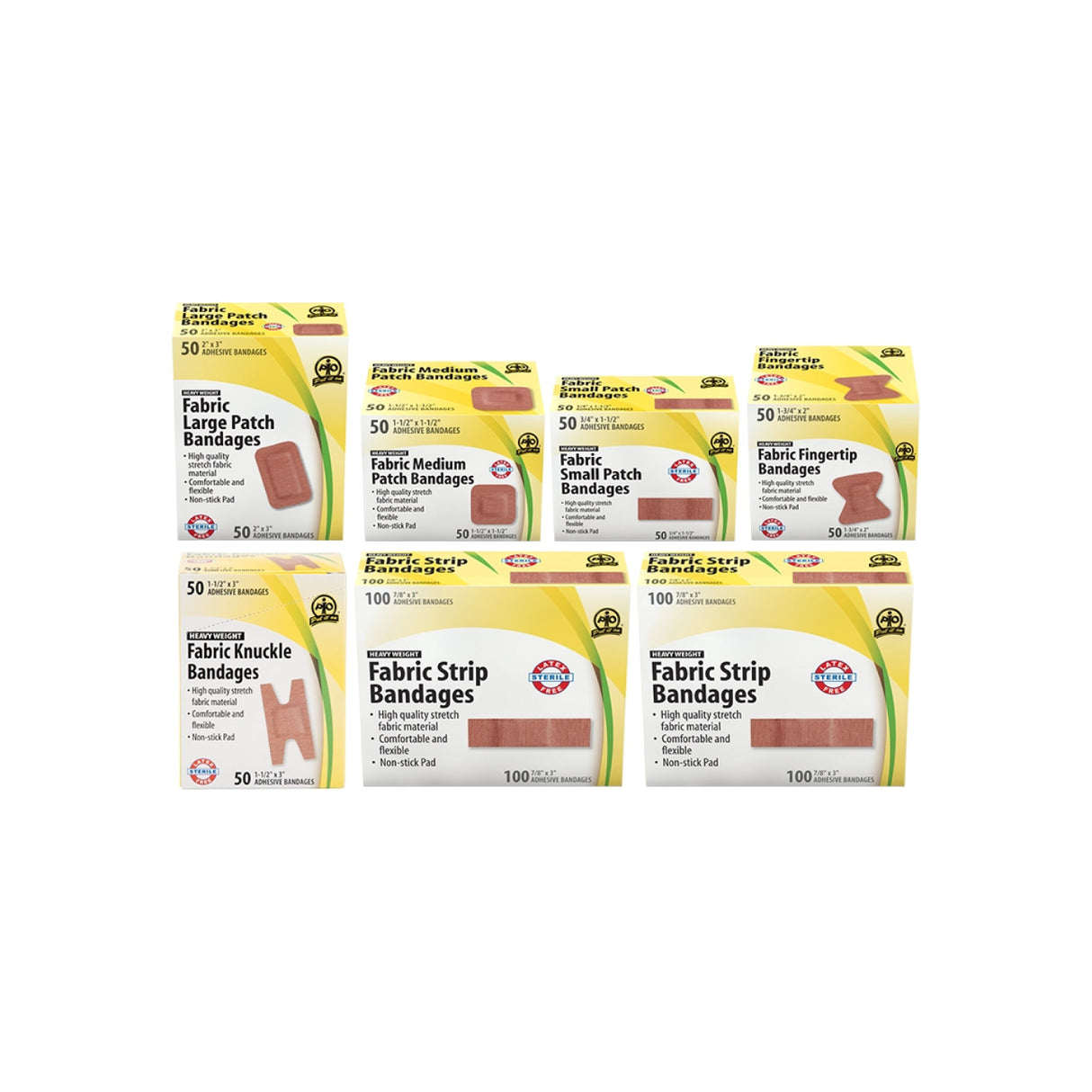 Fabric Adhesive Bandages, Variety Pack