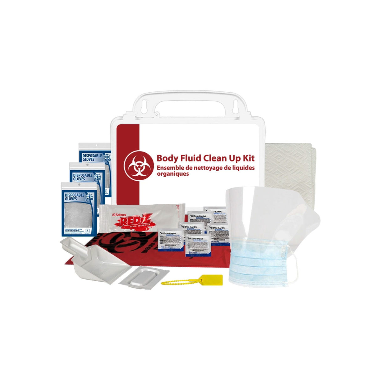 Trousse de nettoyage des fluides corporels dangereux