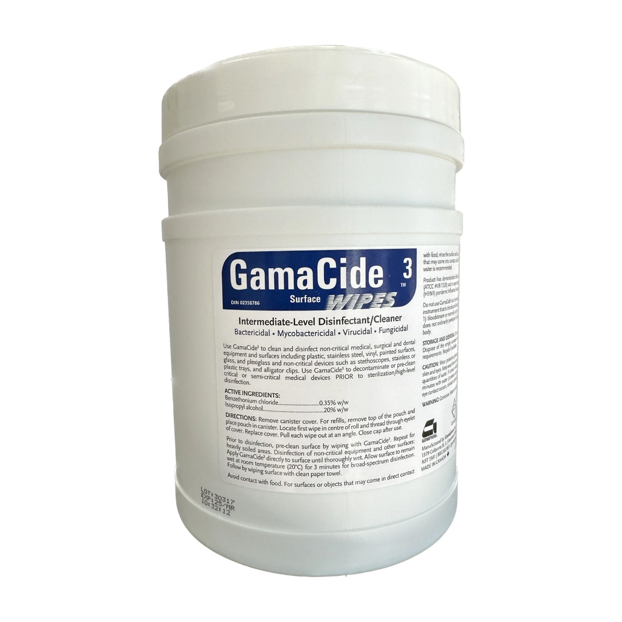 GamaCide3 Disinfecting Surface Wipes - Pack of 160 wipes