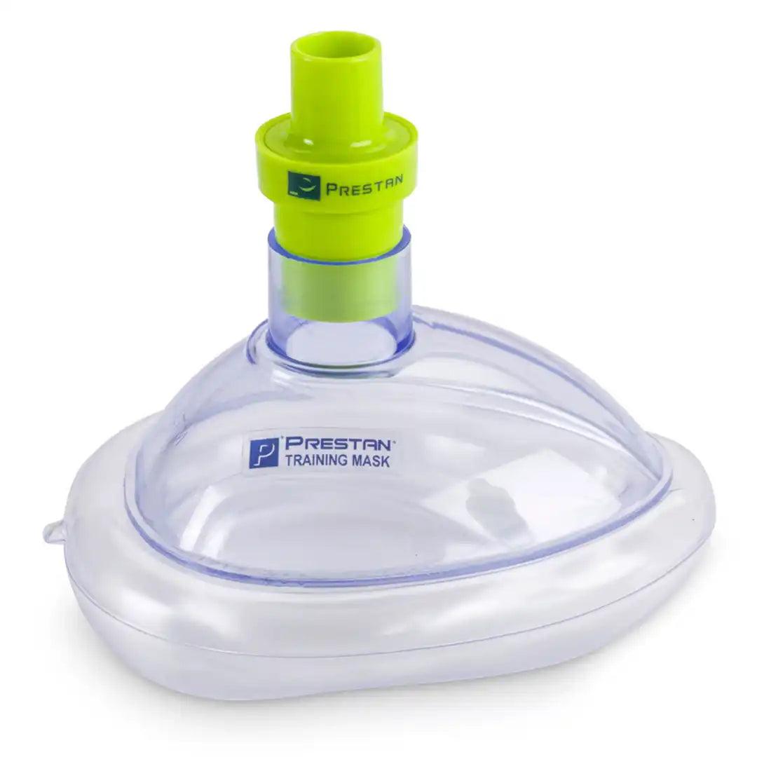 PRESTAN CPR Training Face Mask, 10-Pack with Rescue Mask Adaptors (individually wrapped)