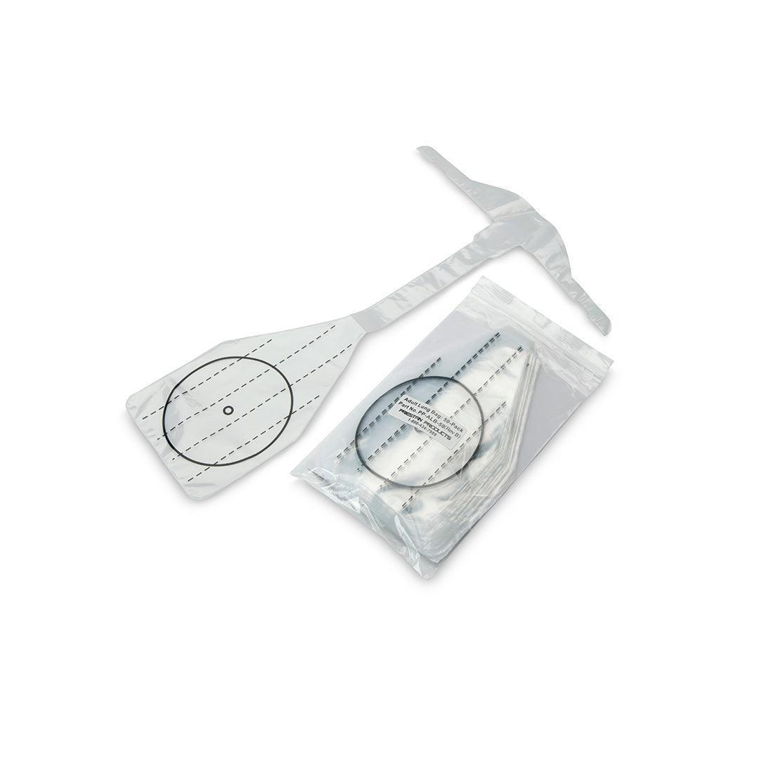 PRESTAN Professional Adult Face-Shield/Lung-Bags, 50-Pack
