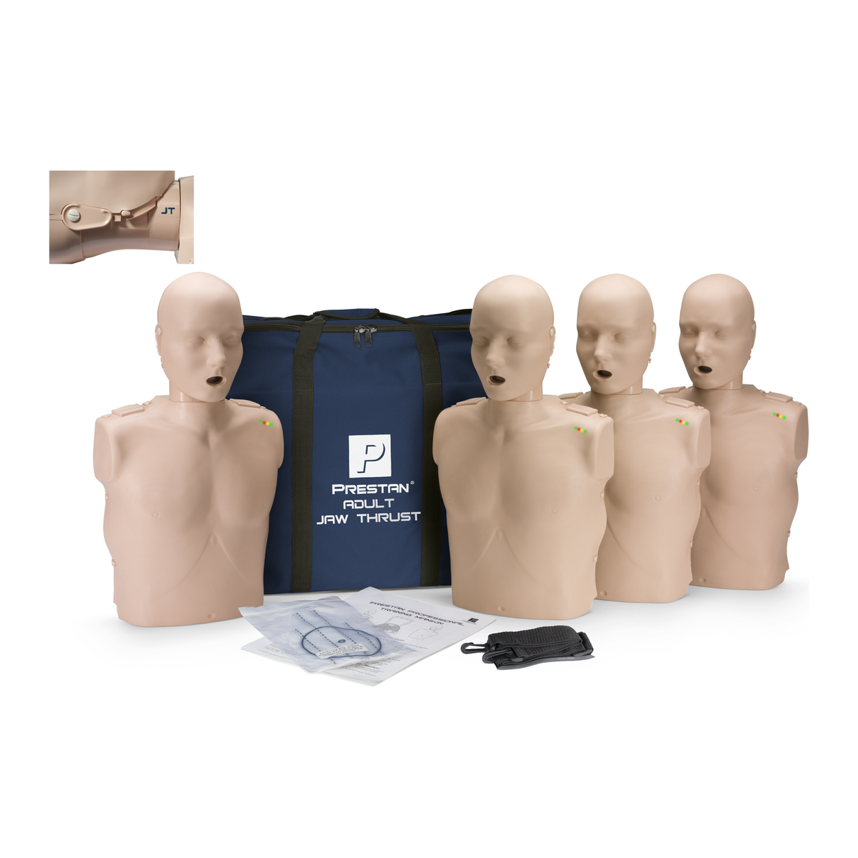 Mannequin adulte PRESTAN Professional avec subluxation de la mâchoire et rétroaction sur la RCR