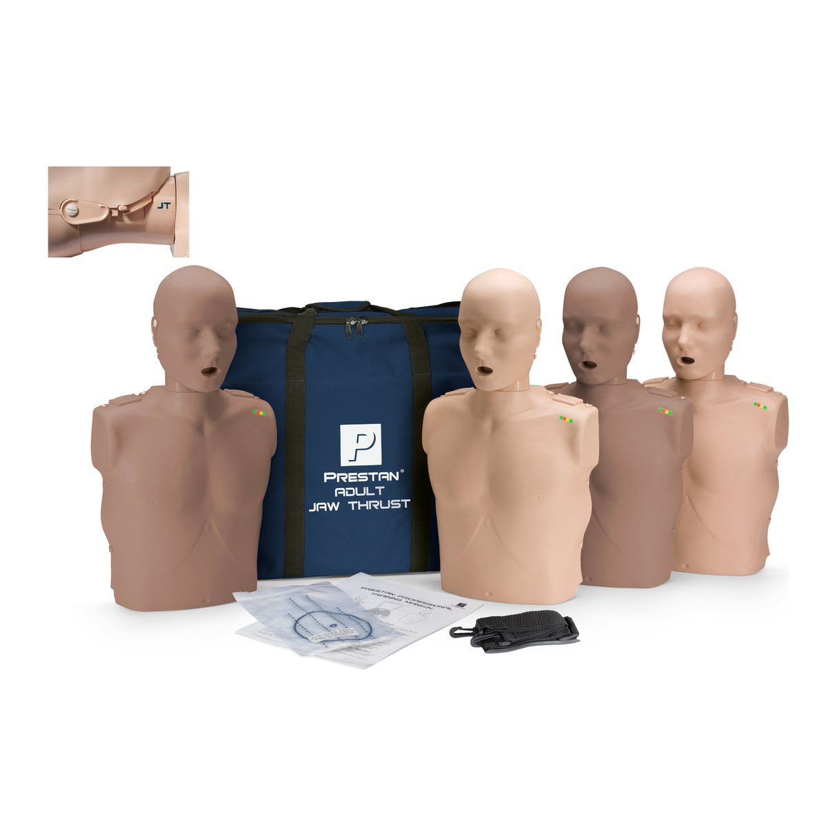 Mannequin adulte PRESTAN Professional avec subluxation de la mâchoire et rétroaction sur la RCR