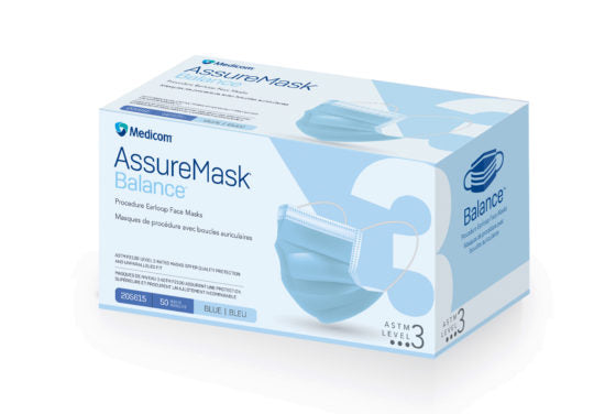Masque médical de procédure avec attache pour oreilles, ASTM niveau 3