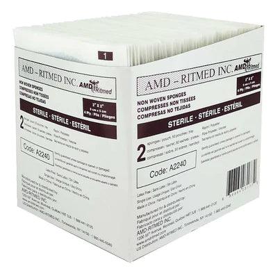 Bulk Non-Woven Pads, Sterile, 3" - Case of 2400