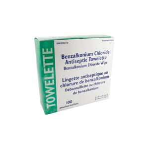 Benzalkonium Chloride (BZK) Antiseptic Towelettes