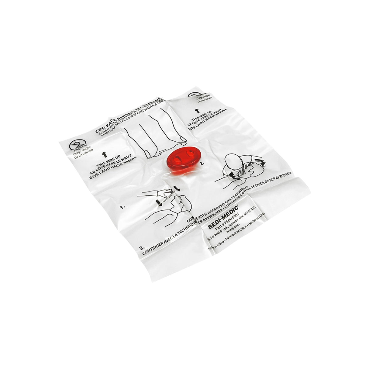 CPR Face Shield with One-Way Valve