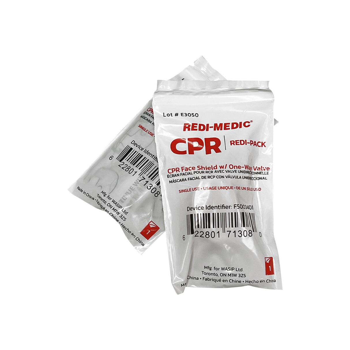 CPR Face Shield with One-Way Valve