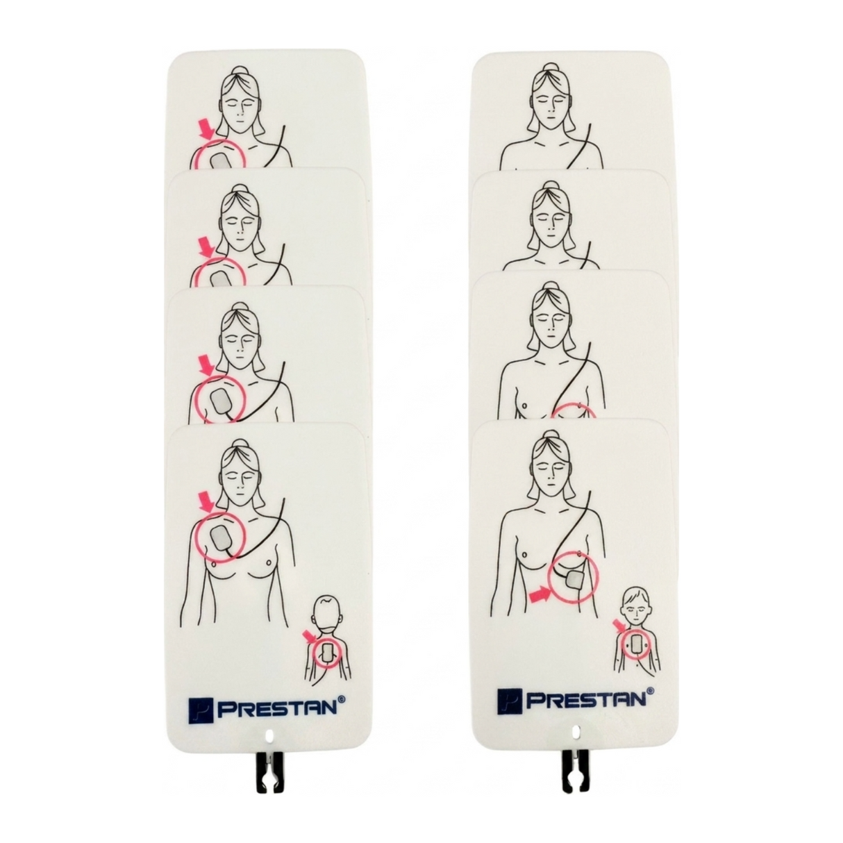 PRESTAN AED Universal Adult/Child Replacement Training Pad Set