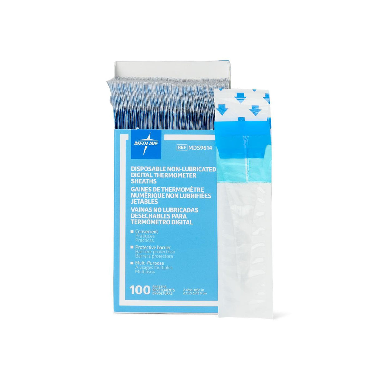 Gaines jetables pour thermomètres oraux numériques, boîte de 100