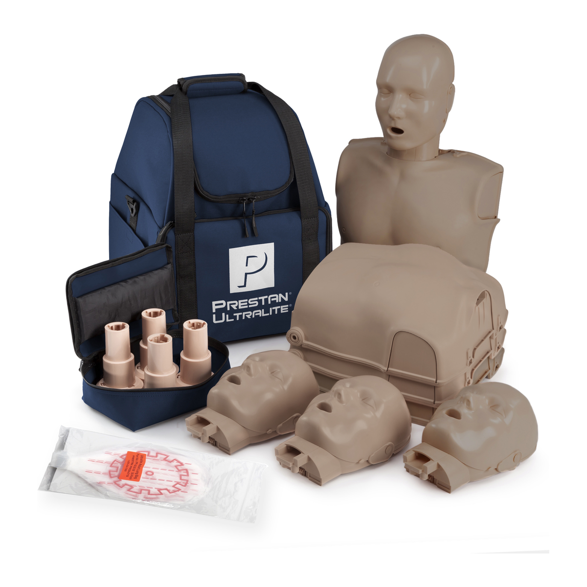 PRESTAN Ultralite Manikin – Dark Skin, No CPR Feedback, 4-pack