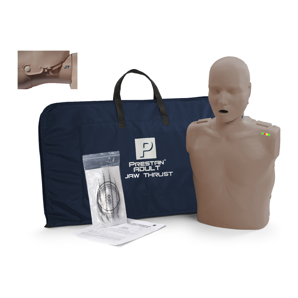 Mannequin adulte PRESTAN Professional avec subluxation de la mâchoire et rétroaction sur la RCR