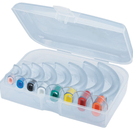 Kit de canules oropharyngée Guedel dans une boîte en plastique (ensemble de 8)